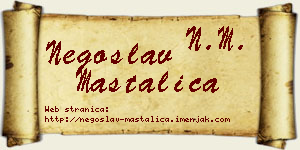 Negoslav Mastalica vizit kartica